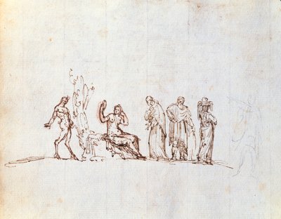 Five Sketches of Classical Figures by Giovanni Battista Busiri